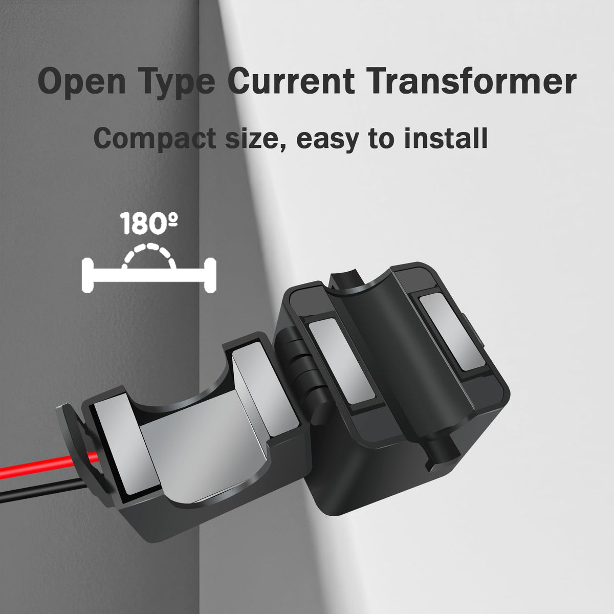 100A Split Core Current Sensor Transformer 2000:1 Ratio AC Current Transformer Coil, Mini Split-CT for Energy Meter