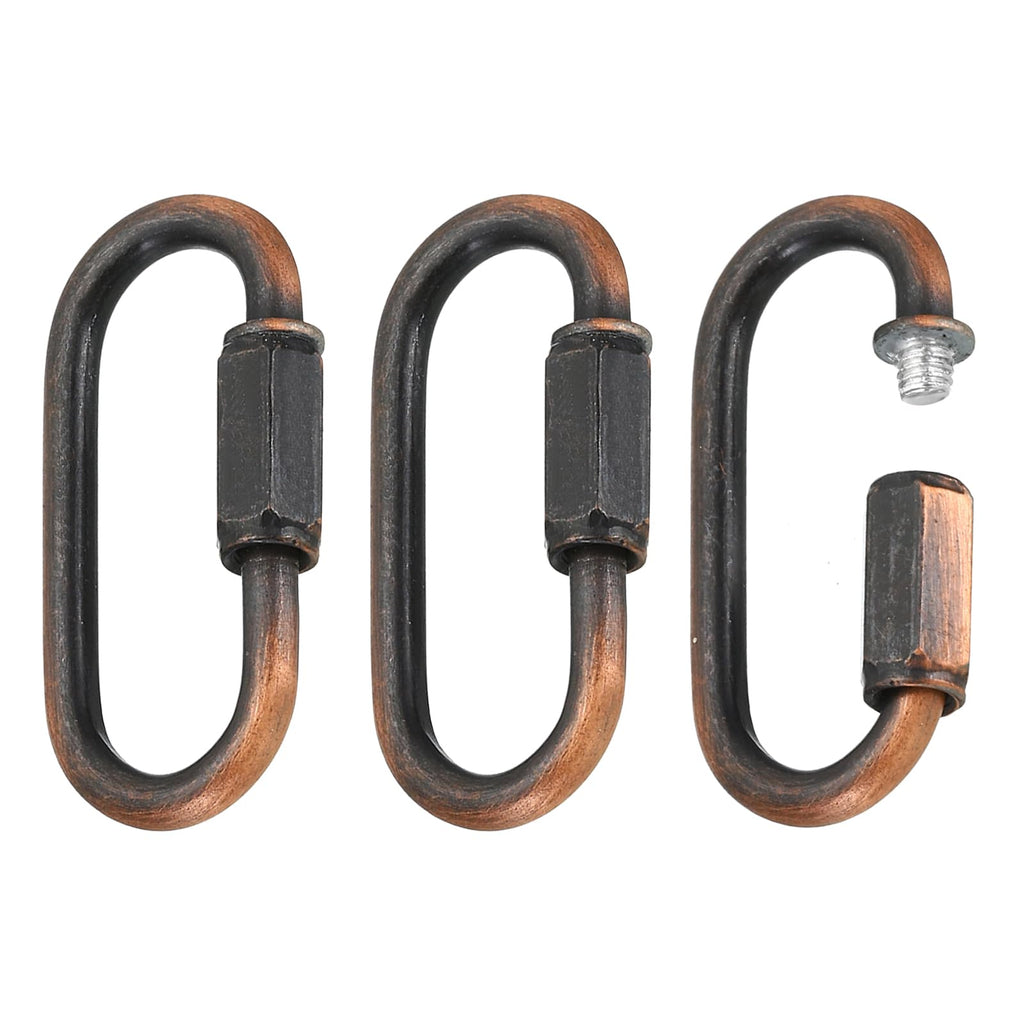 MECCANIXITY Chain Connectors 4mm Thick Red Bronze 3Pack