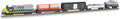 Trains - Freightmaster Ready To Run 60 Piece Electric Train Set - N Scale,Silver , 0.5 Liters | Complete Starter Set