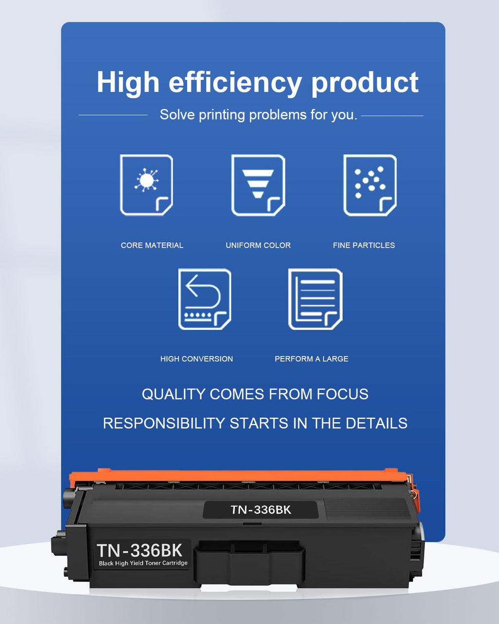 TN336 High Yield Toner Cartridges Set 4-Pack Compatible for Brother TN336