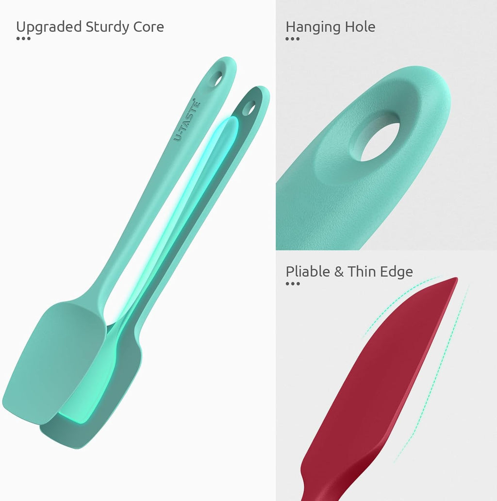 High Heat Resistant Silicone Spatula: U-Taste 600ºF Hot-Proof Food Grade Rubber Kitchen Baking Scraper, Flexible and