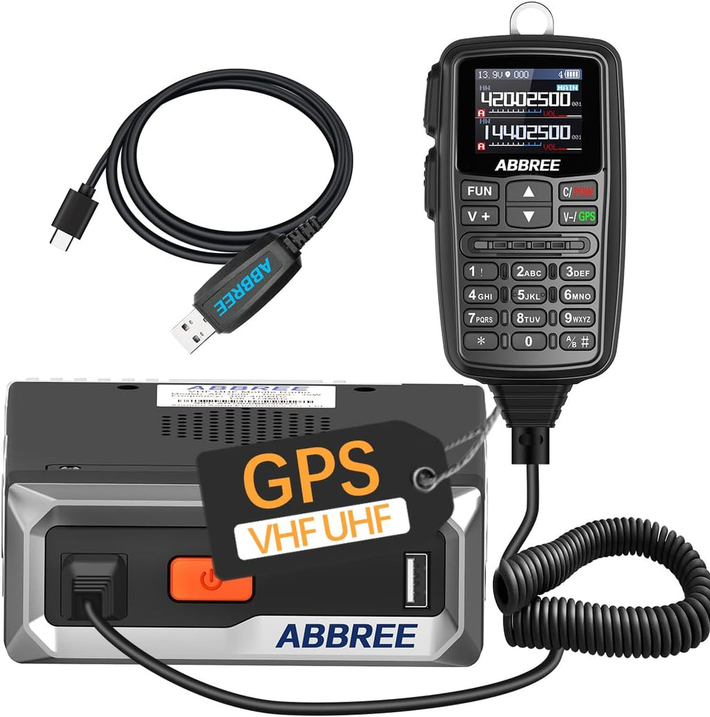 Mobile Ham Radio 30W GPS Dual Band 136-174MHZ/400-480MHZ NOAA VHF/UHF Long Range Base Station Two Way Radio with