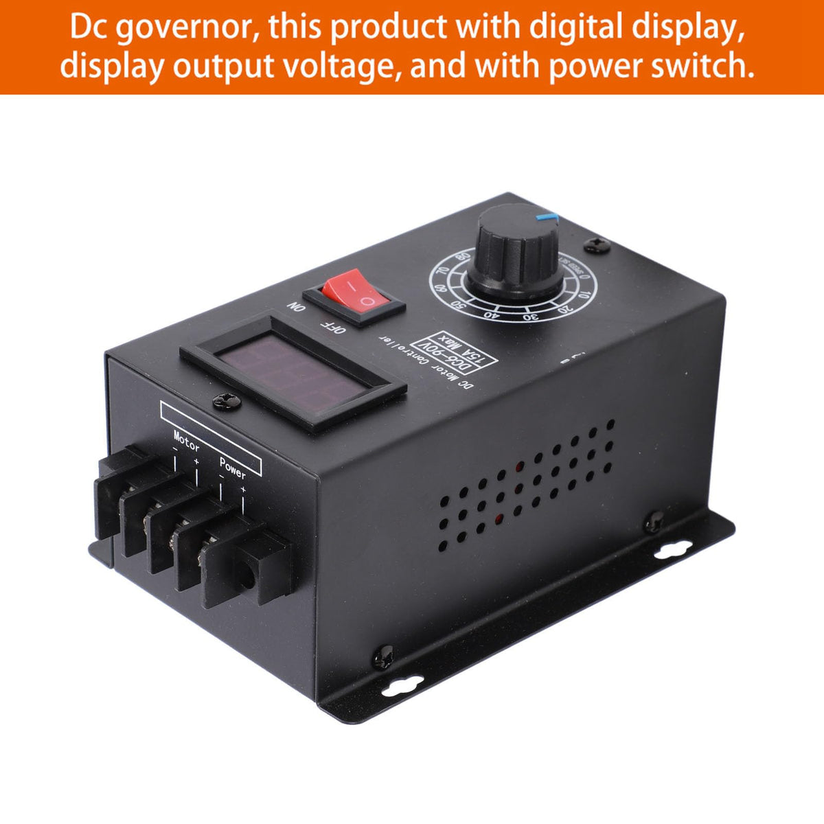 6V-90V 15A PWM DC Motor Speed Controller with Voltage Display
