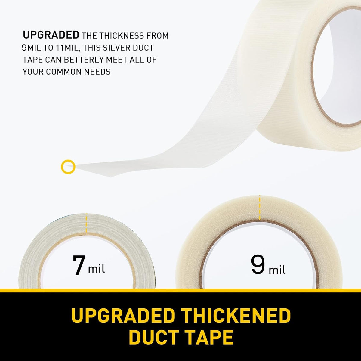 6 Rolls Clear Duct Tapes Heavy Duty, 2 inches x 25 Yards