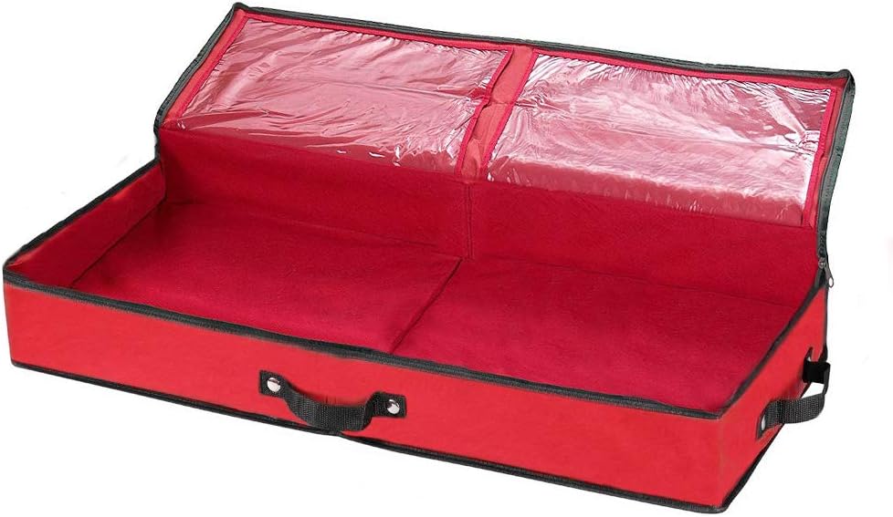Wrapping Paper Storage Container | Under Bed Gift Wrap Organizer for 30 Inch Rolls | 31”x13.5”x4.5” | 600D Oxford