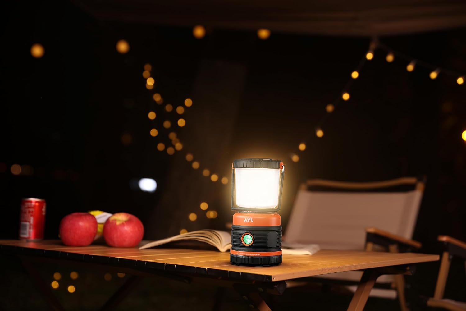 LED Camping Lantern Rechargeable, 1800LM, 4 Light Modes, 4400mAh Power Bank, IP44 Waterproof, Perfect Lantern