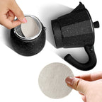 Fjlitx Filter Paper 200pcs Round Micro Paper Filters Replacement Compatible with Coffee Espresso Maker Moka Pot 60mm