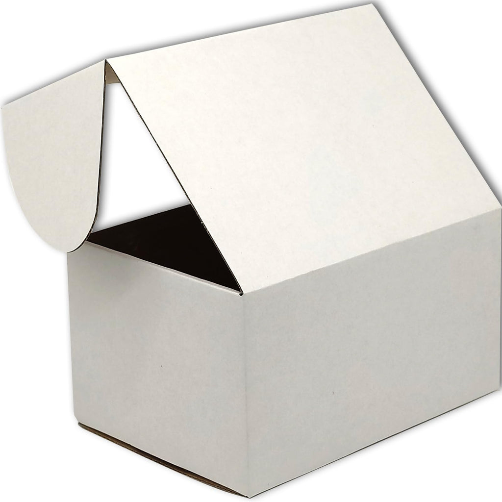 7x5x4 Shipping Boxes Set of 50, White Mailer Corrugated Cardboard Box