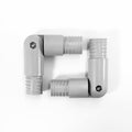 Adjustable Handrail Knuckle Connector, Gray Plastic Pipe Fitting, Variable Angle Joint (2)