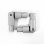 Adjustable Handrail Knuckle Connector, Gray Plastic Pipe Fitting, Variable Angle Joint (2)
