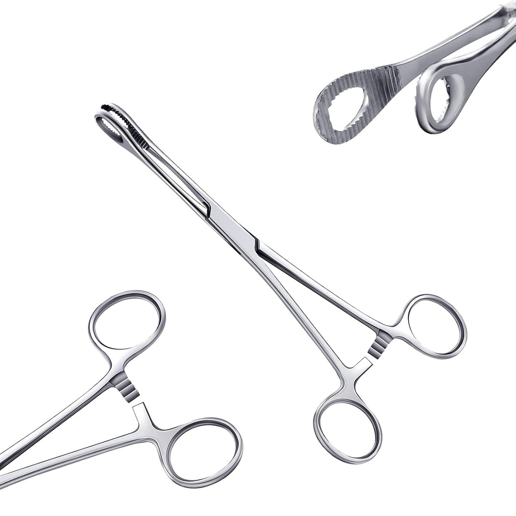 Piercing Kit 100 Pcs Piercing Needle with Stainless Forceps Clamp