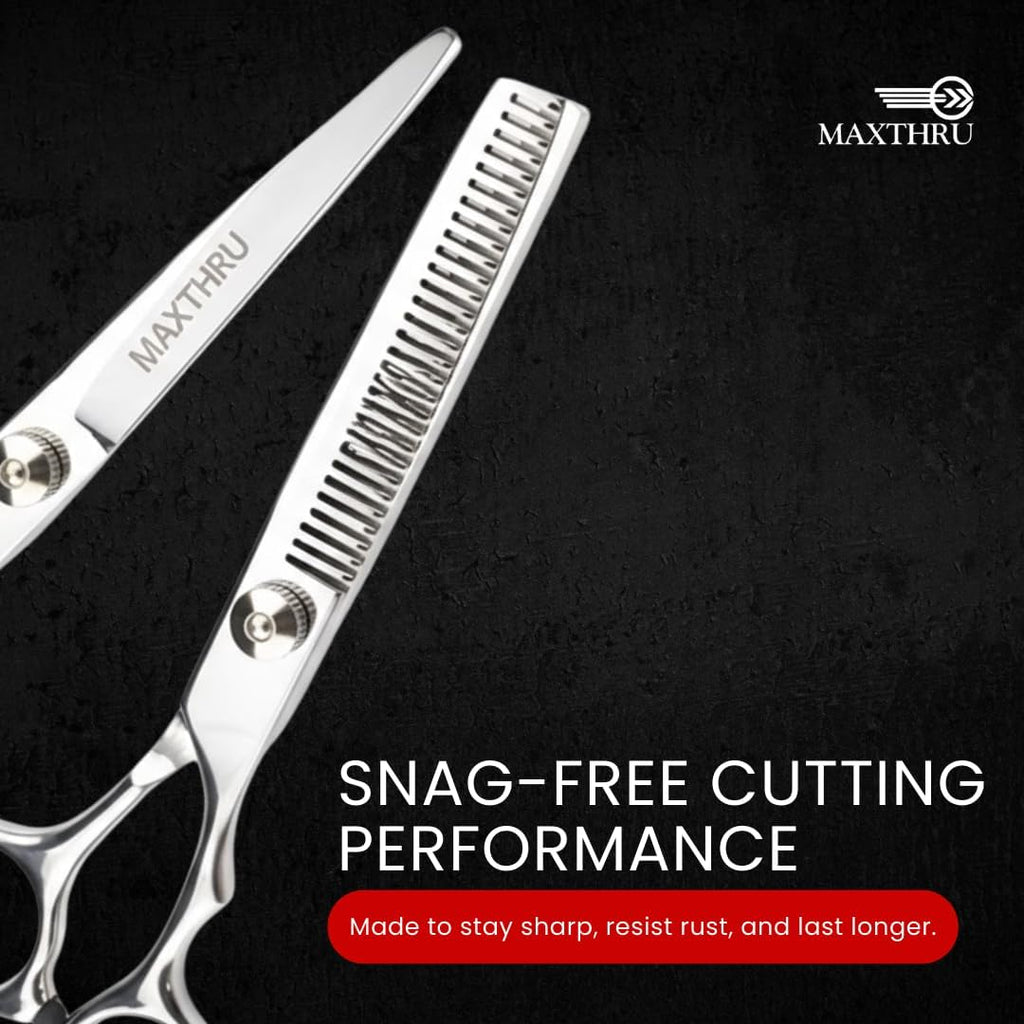 Hair Cutting Scissors & Thinning Shears Kit, Professional Stainless Steel Hair Scissors Set, Razor Sharp Barber