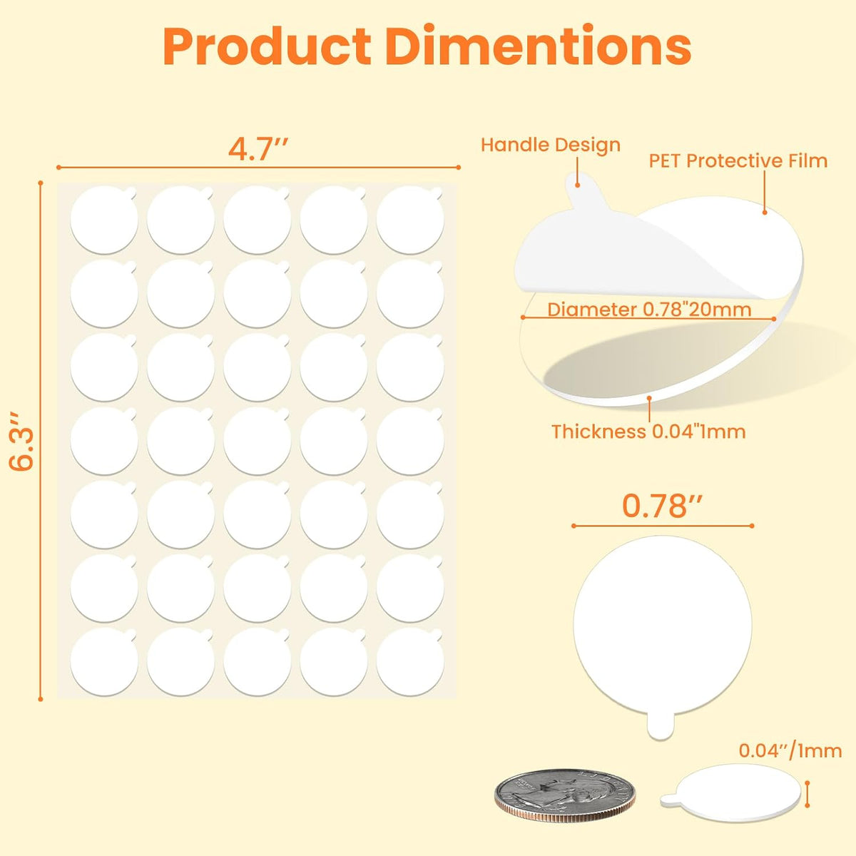 Clear Sticky Tack Adhesive Stick dots- Easy to Peel Clear Double Sided Mounting Putty Stick Tack for wall Hanging