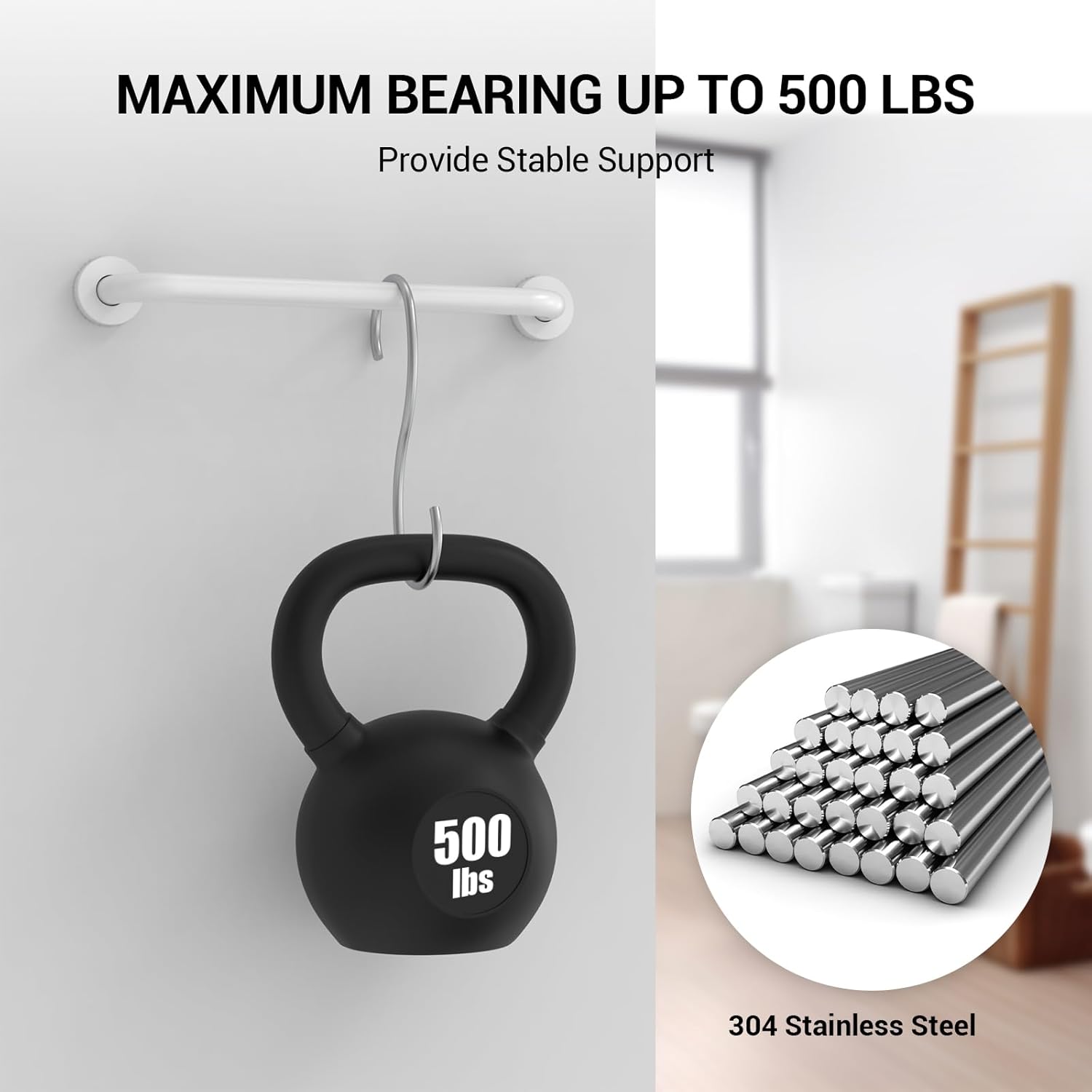12 Inch Grab Bars for Wall White, Safety Shower Grab Bars for Seniors Elderly Handicapped, Handicap Grab Bars for