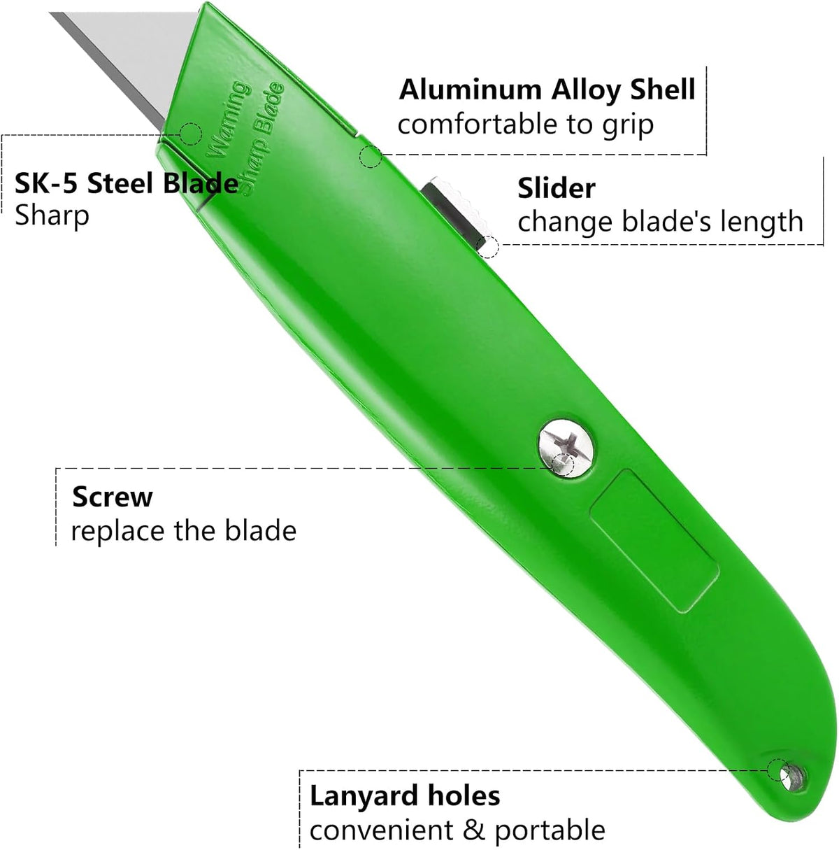 2 Pack Heavy Duty Box Cutters, Retractable Utility Knives for Boxes