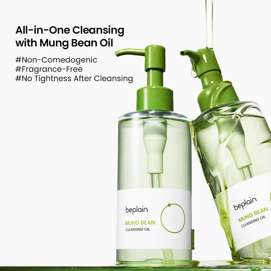 Mung Bean Double Cleansing Duo, Oil 6.76 & Face Wash 5.07 fl oz