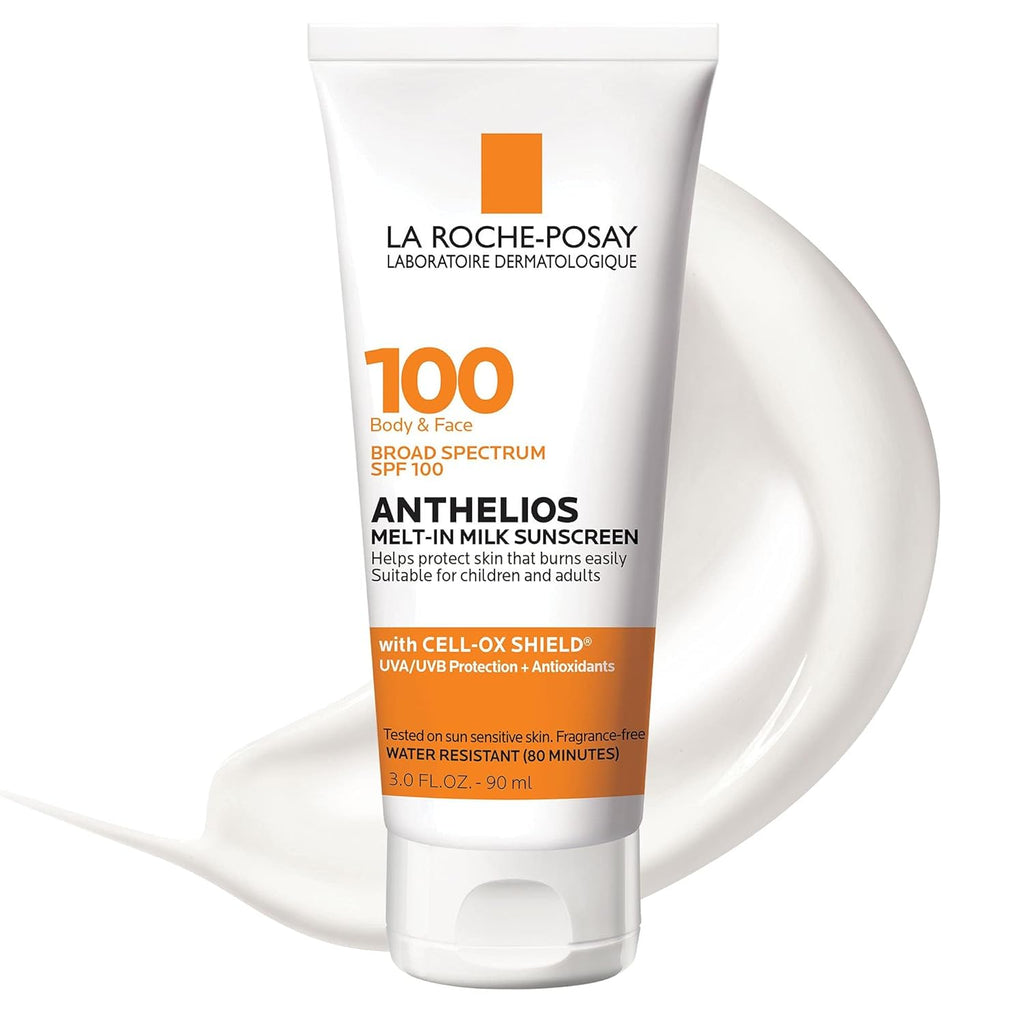 La Roche-Posay Anthelios Melt-In Milk Sunscreen SPF 100, Sunscreen For Body & Face, Broad Spectrum SPF +
