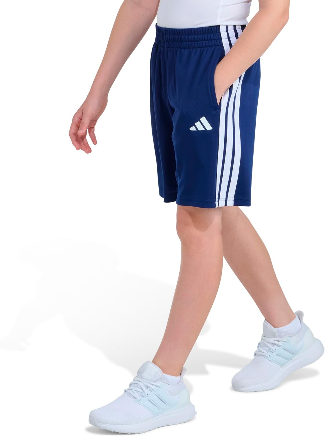 adidas Boys' 3-Stripe Mesh Athletic Shorts