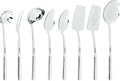 Kitchen Utensils Set, 8 Piece Stainless Steel Cooking Utensil Set, Includes Spatulas, Spoons, Pasta Fork, Deep Ladle