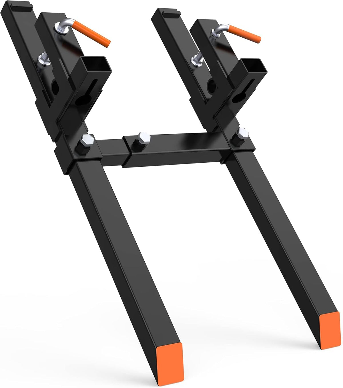 43Inch 2000lbs Pallet Forks Heavy Duty Tractor Forks with Adjustable Stabilizer Bar for Tractor Attachments, Skid
