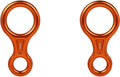 2X 35KN Figure 8 Climbing Descender Aluminum Alloy Downhill Equipment for Climbing Belaying and Rappeling Device, Orange