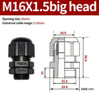 BORDSTRACT 10Pcs M16x1.5 Black Cable Gland
