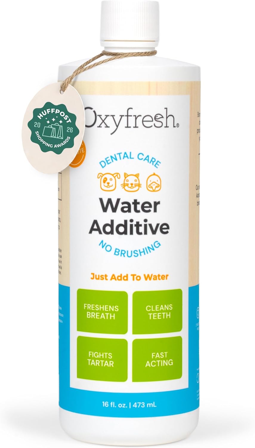 Premium Pet Dental Care Solution Pet Water Additive: Best Way to Eliminate Bad Dog Breath and Cat Bad Breath - Fights