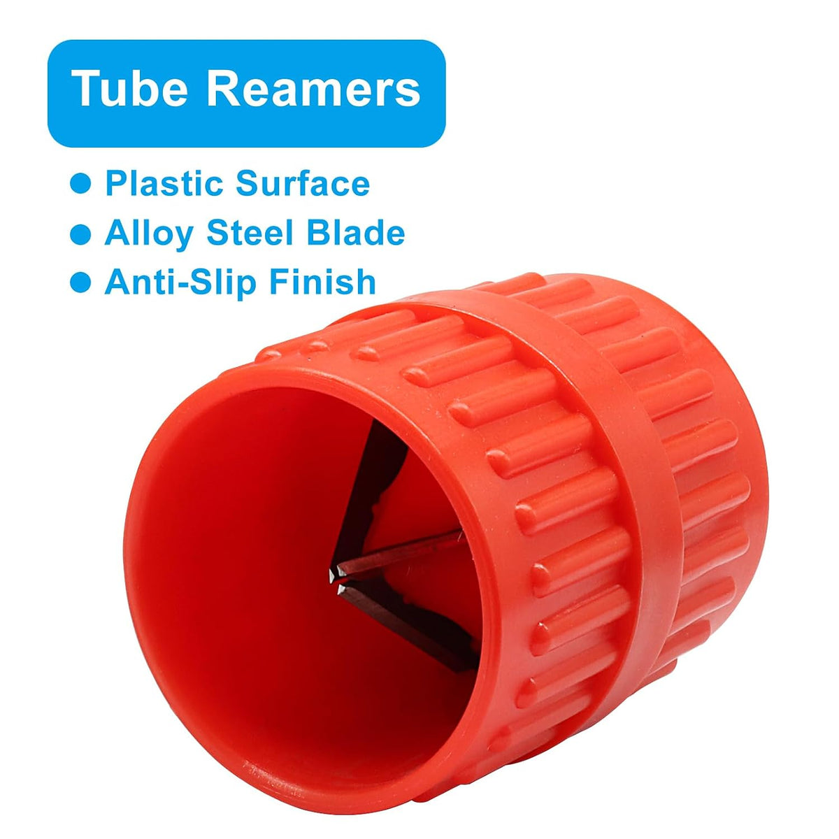 2pcs Inner & Outer Pipe Deburring Tool, Red