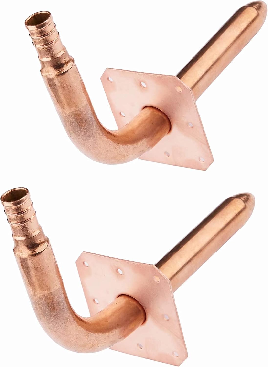 2Pcs EFIELD 1/2"PEX Copper Stub Out Elbow With Flange,6"Length(STUB009-2)