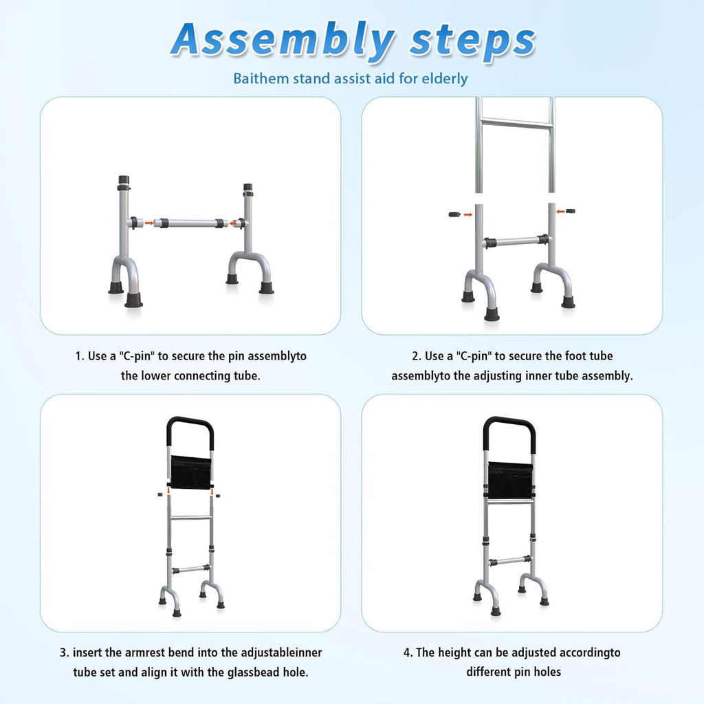 Stand Assist Aid for Elderly from Chair Couch Standing Aids & Supports Walking Cane Adjustable Cane, Mobility Aids