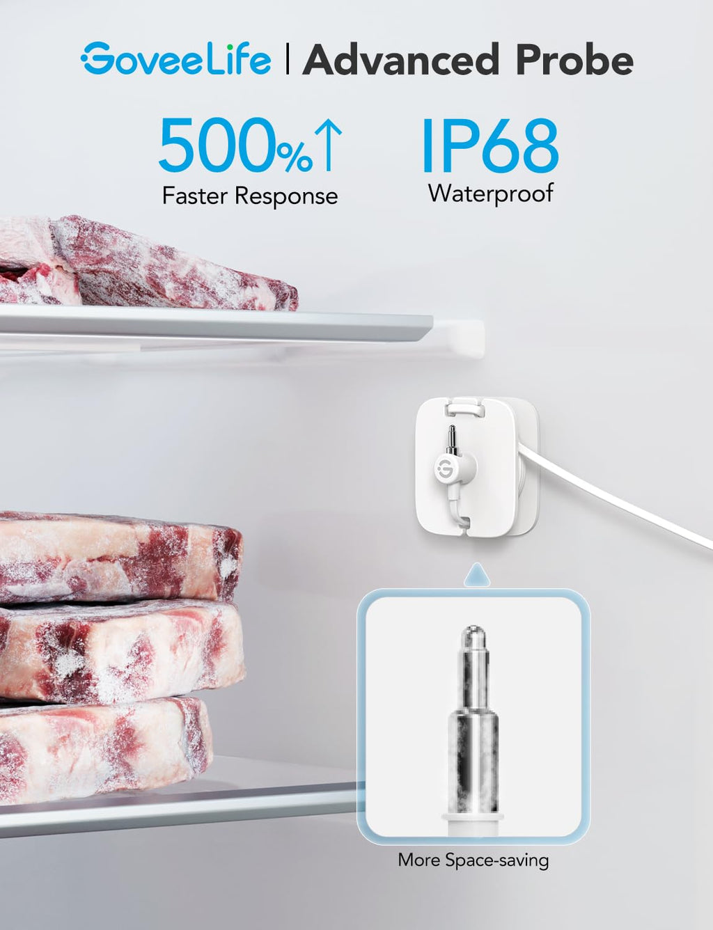 WiFi Refrigerator Thermometer 1-Pack with Gateway & LCD Display