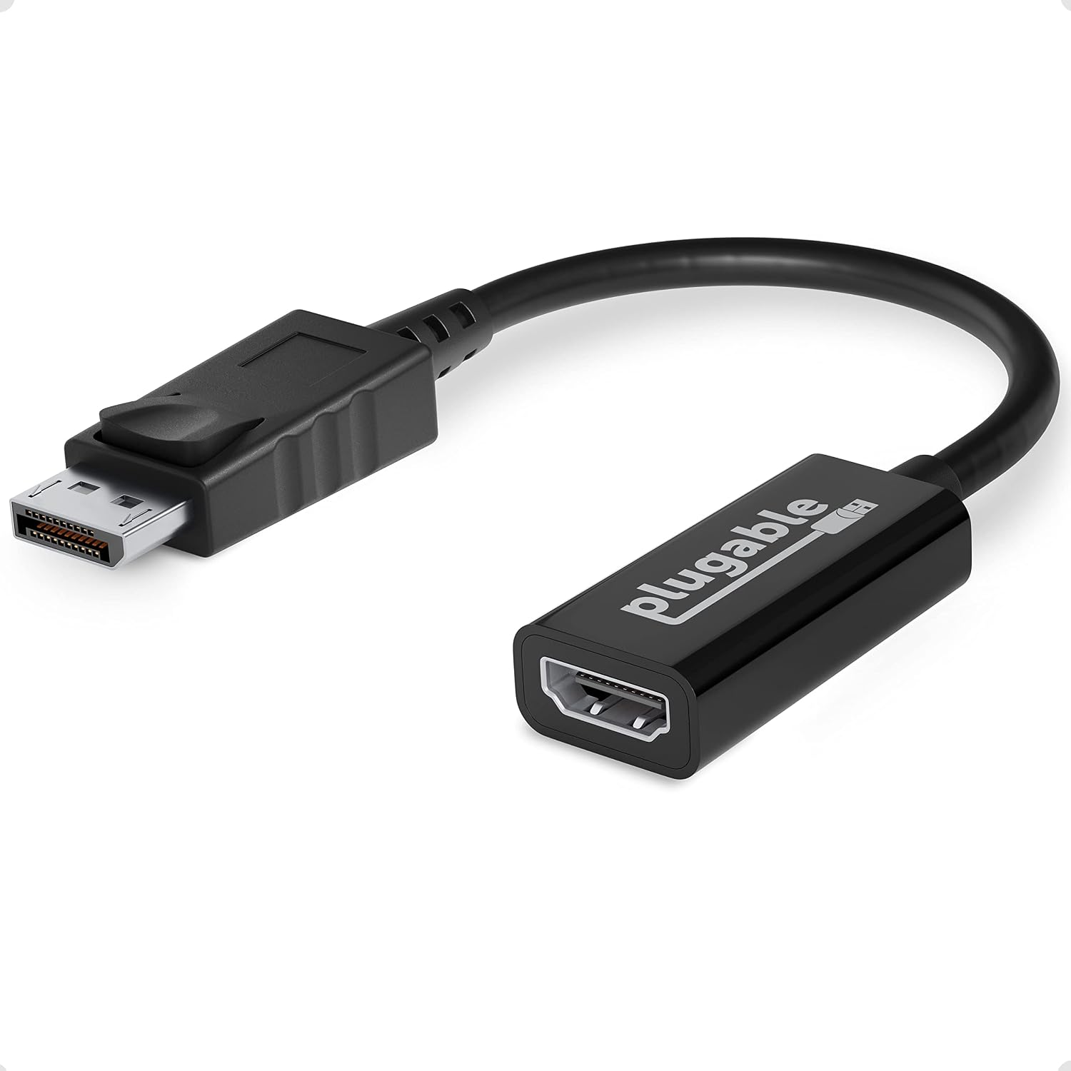 Active DisplayPort to HDMI Adapter, Uni-Directional, Driverless, Adapts Any Full-Sized DP Port to Enable Connecting a
