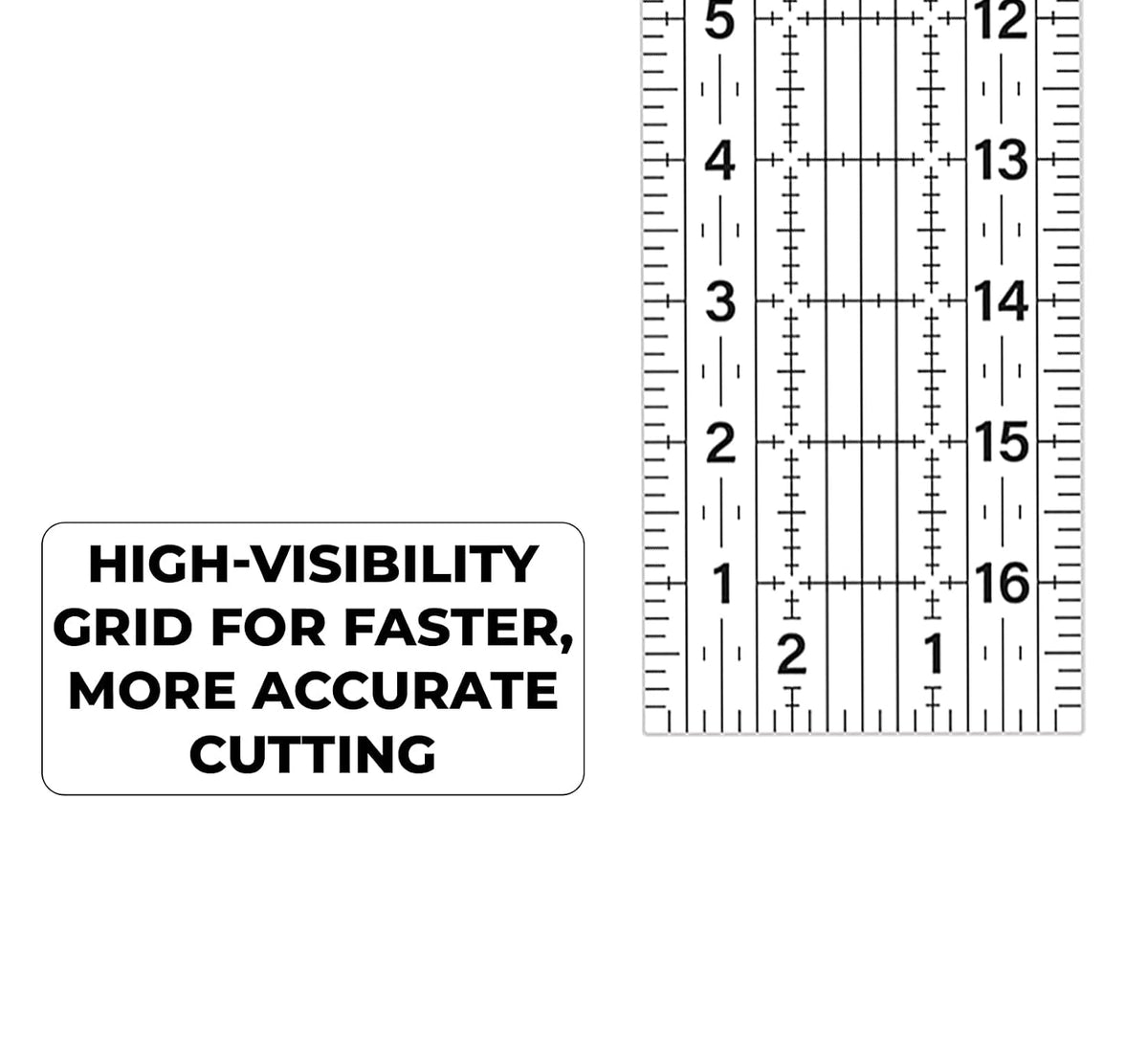 Clear 5 Pcs Sewing Ruler Set for Confident Cutting. Thick Acrylic, Easily Readable Quilting Rulers, Perfect Sewing &