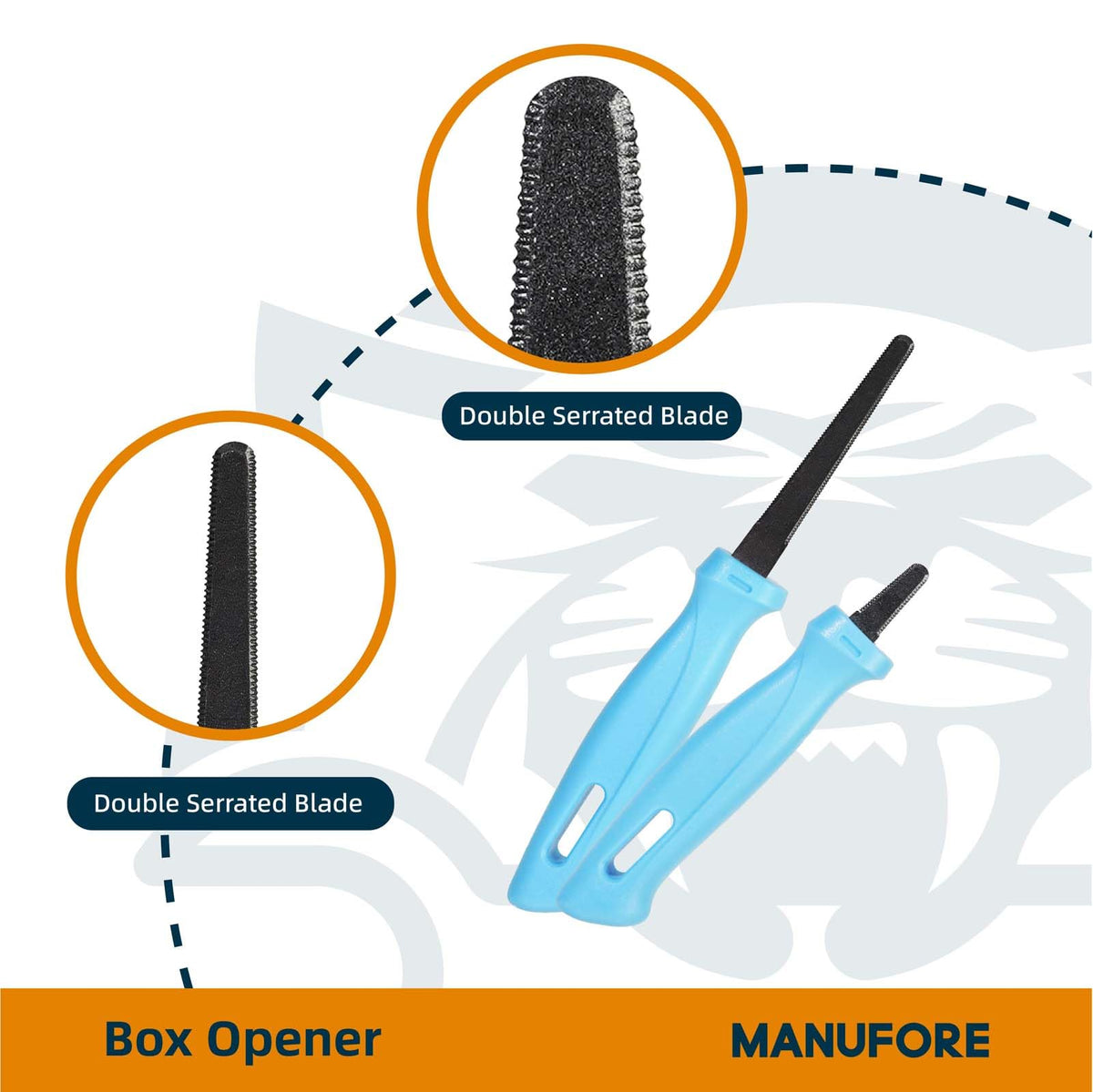 2 Pack Safety Box Opener, Rounded Safety Tip Package Cutter Set