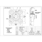 PGN UCF206-20 (10 Pack) Square Flange Bearing 1-1/4" Bore
