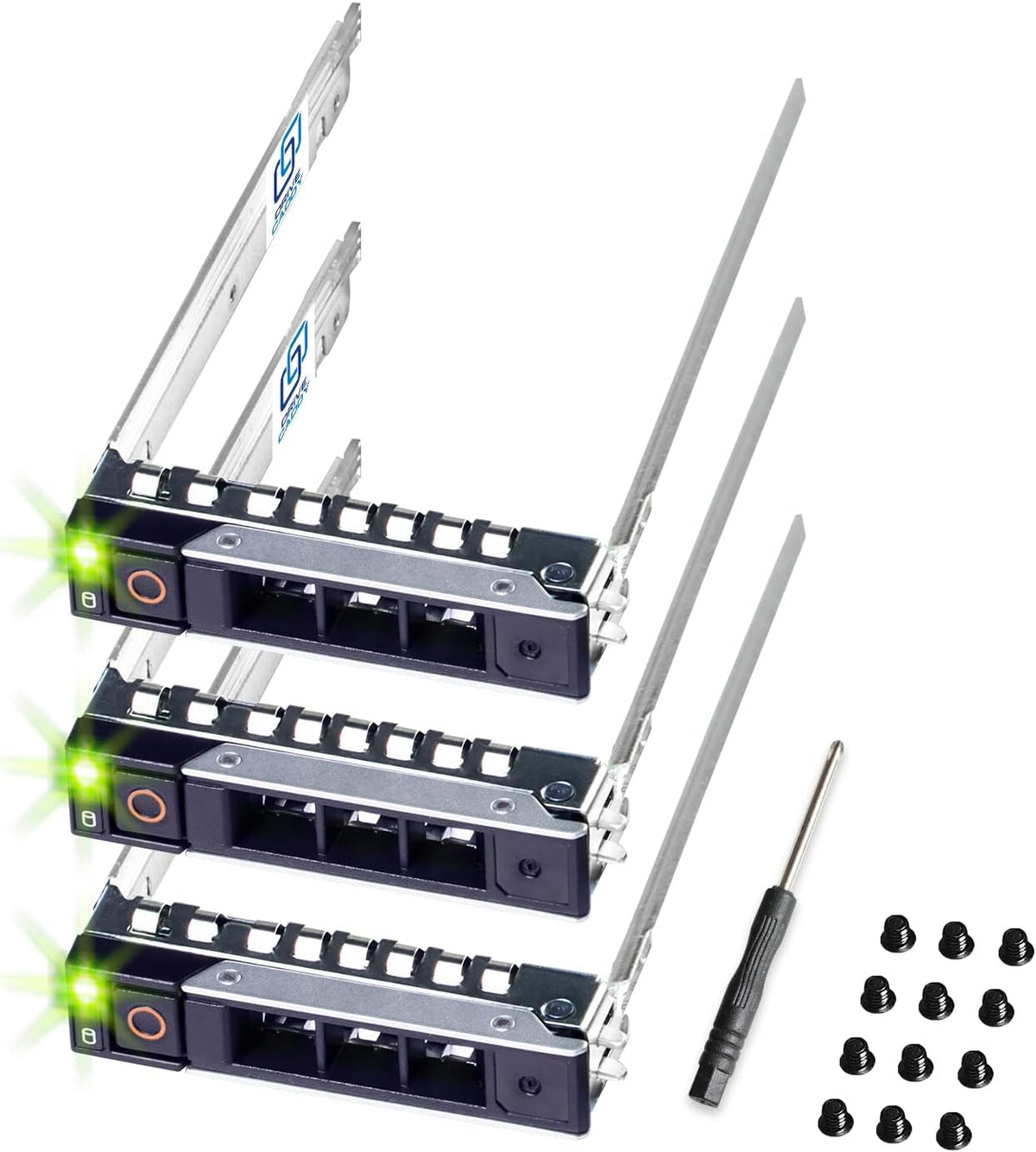 DRIVECADDY 3-Pack 2.5" SFF Caddy Tray - fits Dell PowerEdge 17-14th Gen