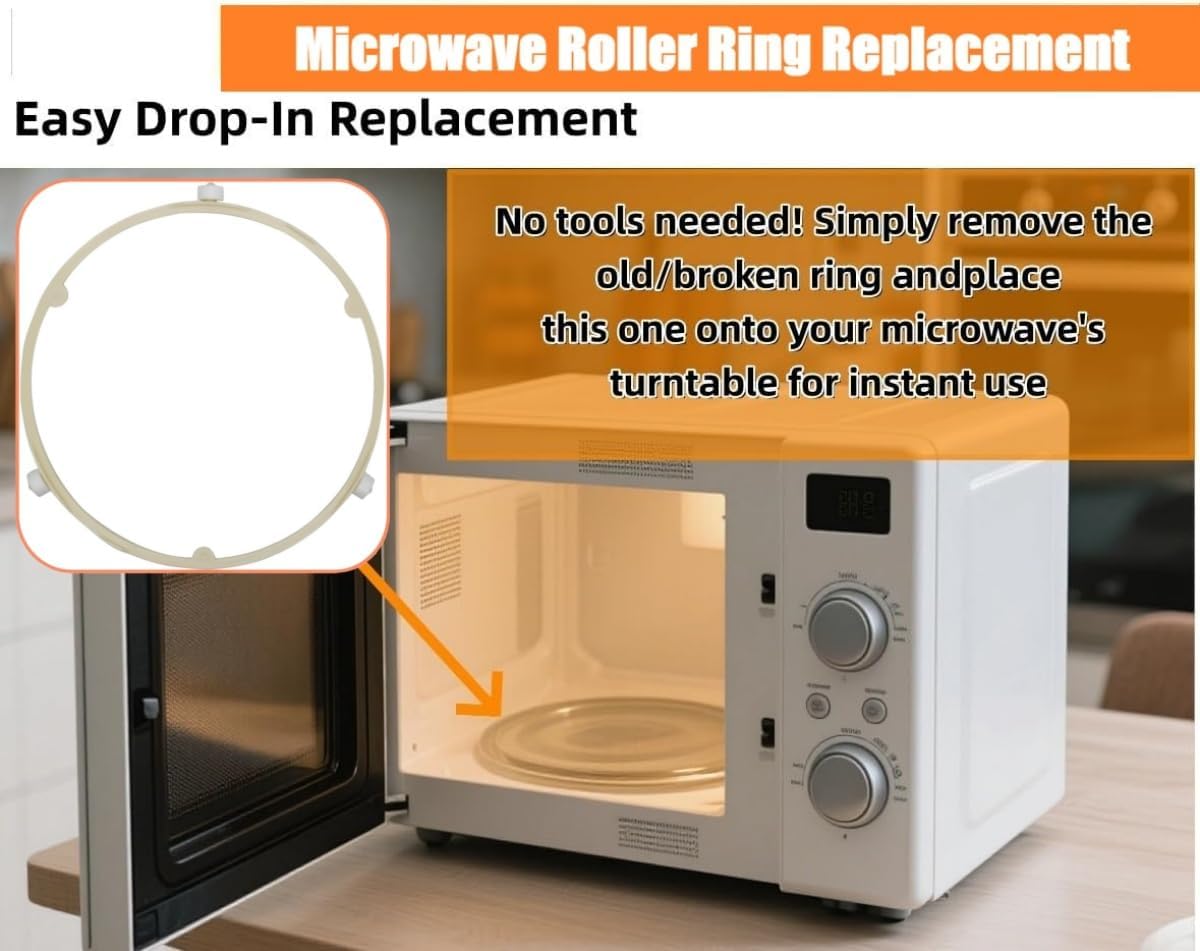 DE72-60180 Microwave Turntable Ring 8.5 inch Compatible for GE Samsung -Replaces DE72-60180, DE72-60180A, DE72-60180 SPS