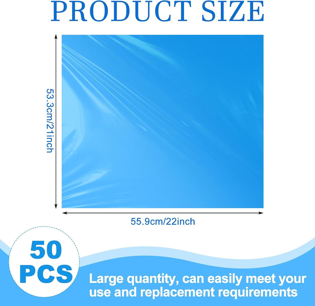 50 Pack Disposable Poly Lug Liners 2.5 Mil Thick Plastic Meat Lug Liners for Meat Processing Mixing & Transport Flat