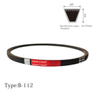 GOODYUSE B112 V-Belts，High Quality Classic Wrapped Rubber V-Belt,2845mm/112 Inner Circumference x17mm/ 0.67" Width x 11mm/0.43" Height