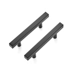 Matte Black Square Cabinet Hardware Pulls 3 Inch 5 Pack