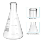Erlenmeyer Flask,3 Pcs 1000ml 33.8oz Narrow Mouth Graduated Flasks