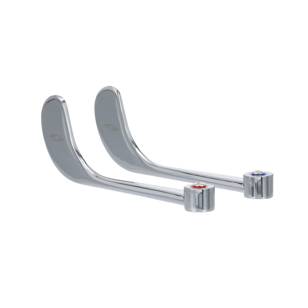 Encore Wrist Blade Handles, Universal, 6", Chrome Plated, Includes: Indicators & Screws (Pair), ADA
