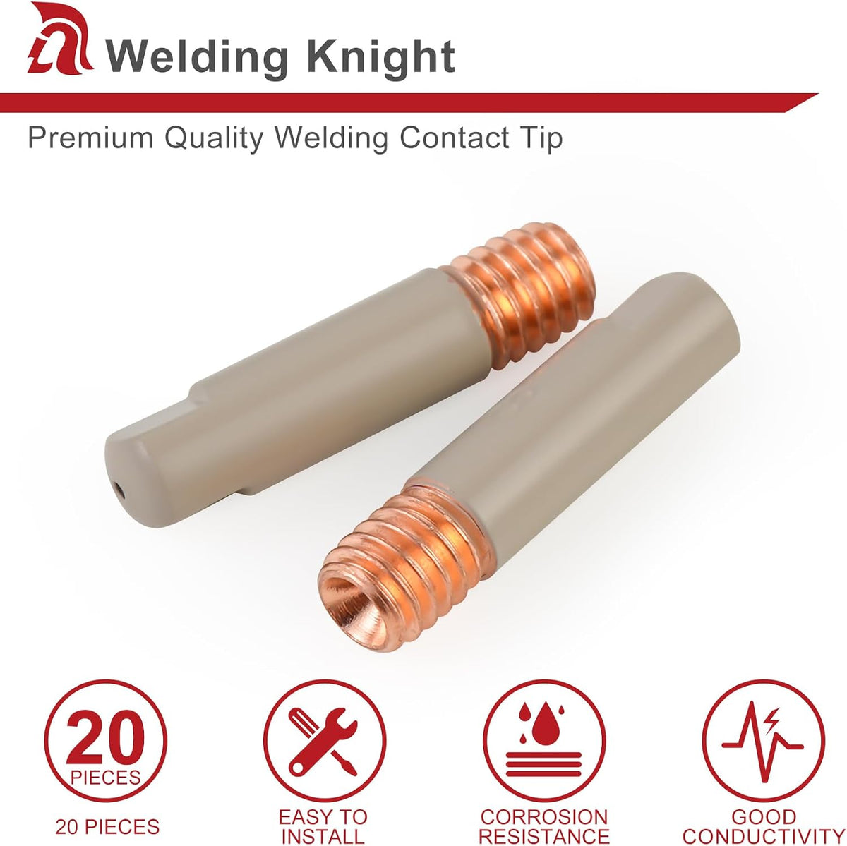 MIG Welding Contact Tips with Non-Stick Coating .035" 20pk