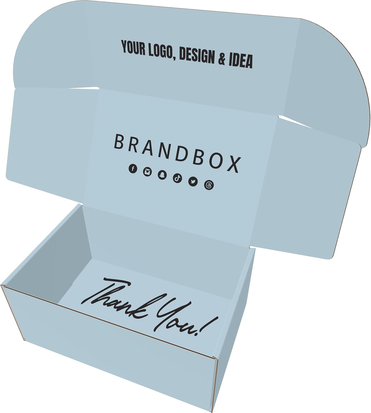 Custom Shipping Boxes (25 Pack) - Printed with Your Logo and Design - Branded Mailer Boxes for Small Business