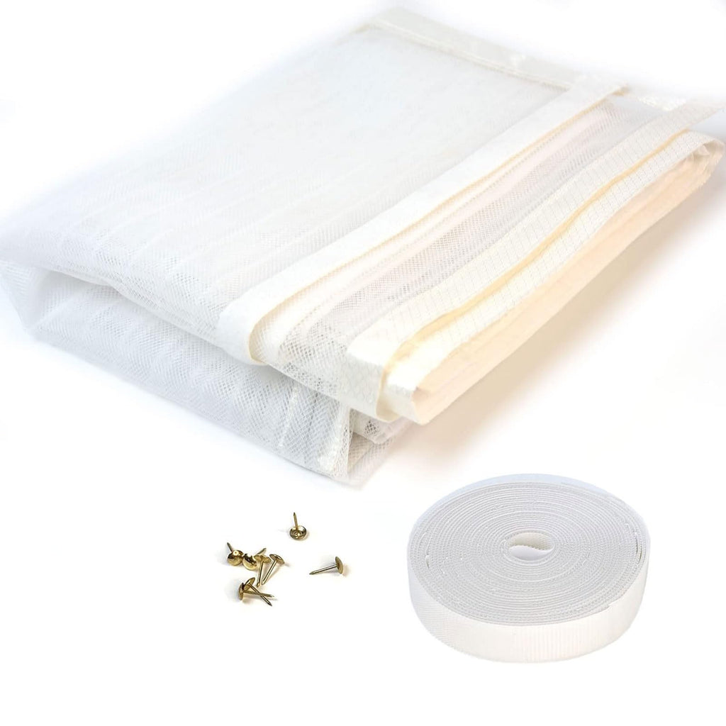 Magnetic Window Screen Self Closing, 26 x 34 inch, White