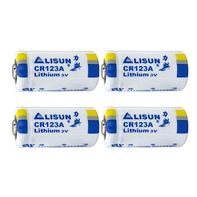 Hoorae 4 Pack CR123A 3V 1500mAh Non Rechargeable Lithium Battery for Mini Single-Lens Reflex Cameras