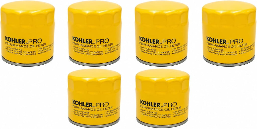 KOHLER 52 050 02-S Engine Oil Filter (6 Pack) Extra Capacity For CH11 - CH15, CV11 - CV22, M18 - M20, MV16 - MV20 And K582- 6 pack