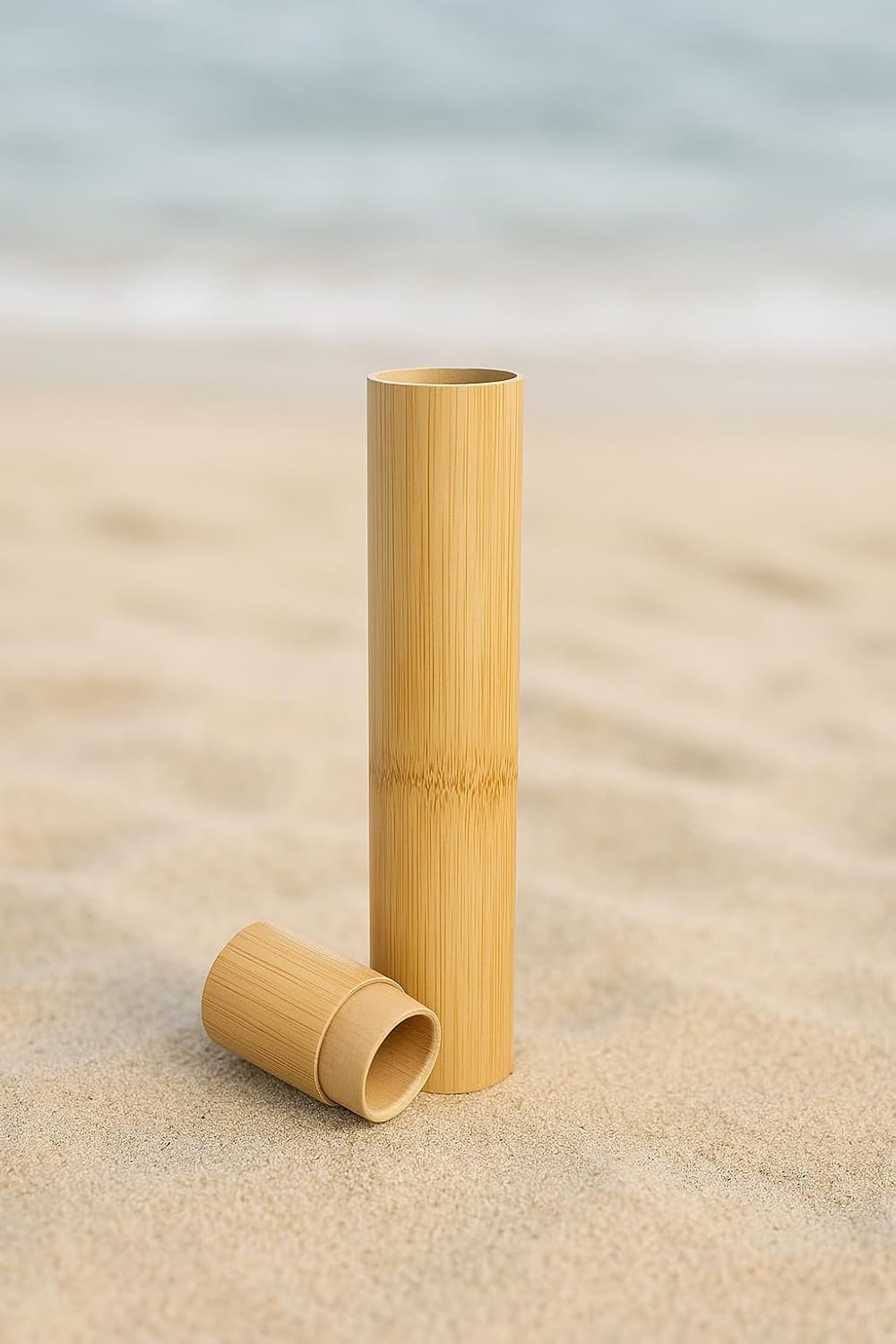 Natural Bamboo Scattering Tubes for Human or Pet Ashes (2-Pack) with Paper Funnel - Eco-Friendly 100 Percent Bamboo