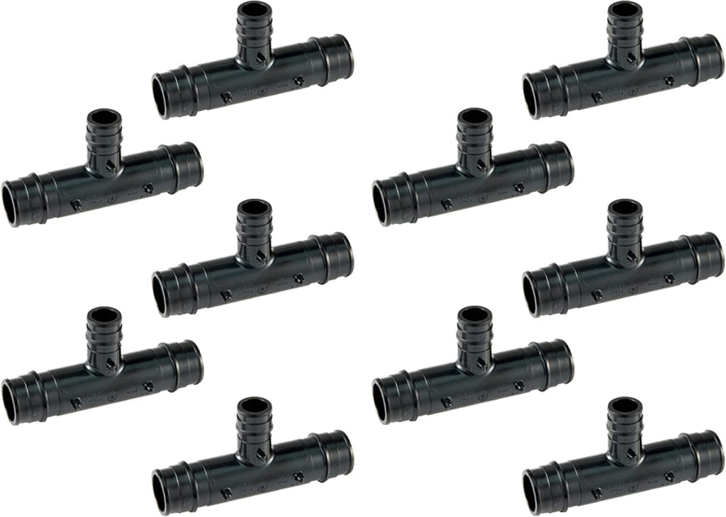 10Pcs EFIELD Poly PPSU Pex-A Expansion 3/4"x3/4"x1/2" Tee(PPSU1960019-10)