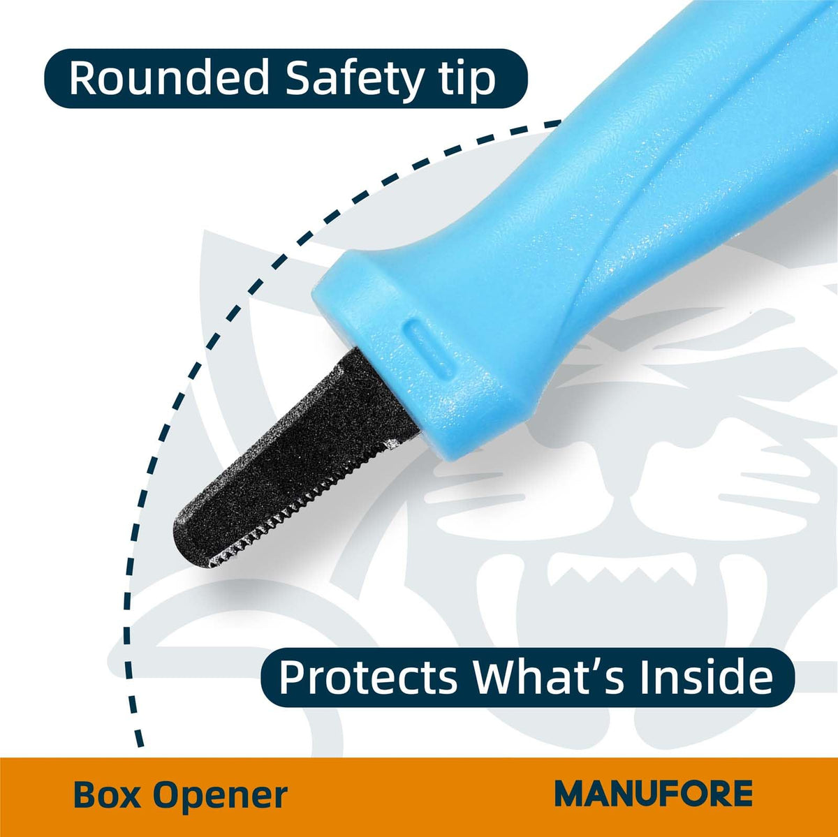 2 Pack Safety Box Opener, Rounded Safety Tip Package Cutter Set